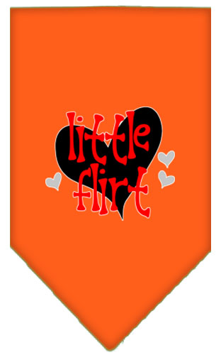 Little Flirt Screen Print Bandana Orange Large